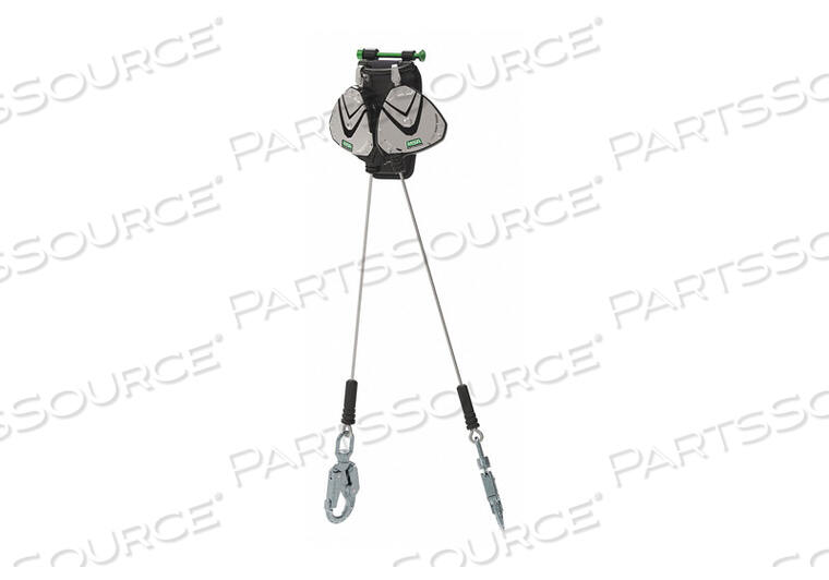 OEM#: 63162-00EV-EDGE PERSONAL FALL LIMITER, 8 STAINLESS STEEL CABLE, TWIN LEG, SNAP HOOK by MSA Safety Sales, LLC