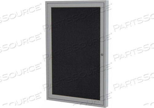 OEM#: PA13624TR-BKENЗАКРЫТАЯ ДОСКА ОБЪЯВЛЕНИЙ - ДЛЯ ПОМЕЩЕНИЙ - ЧЕРНАЯ ПЕРЕРАБОТАННАЯ РЕЗИНА - 1 ДВЕРЬ - 24 Ш X 36 В от Ghent