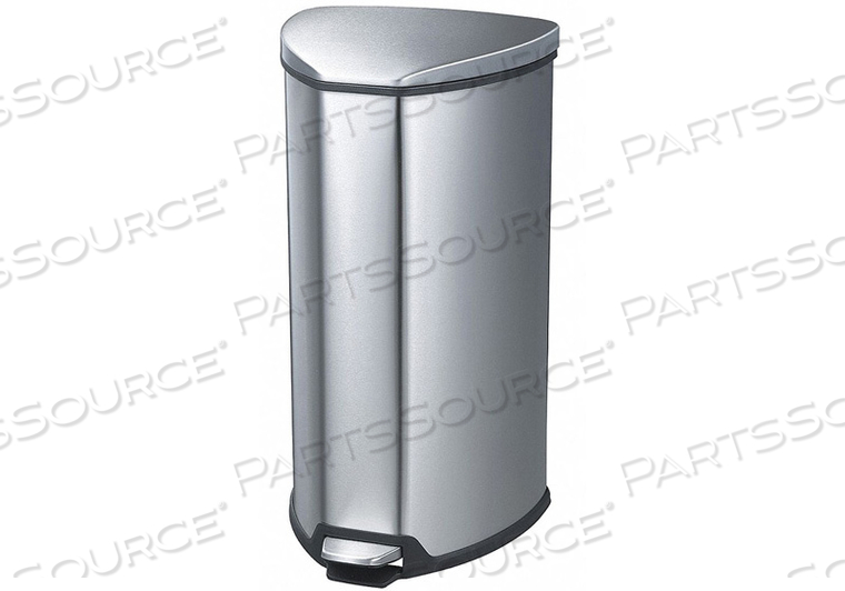 OEM#: 9685SSWASTEBASKET ПОЛУКРУГЛАЯ 4 ГАЛЛОНА СЕРЕБРИСТАЯ от Safco