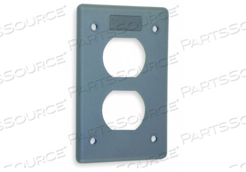 OEM#: HBLP8FSDUPLEX WALL PLATE 1 GANG GRAY от Hubbell Incorporated, Wiring Device-Kellums