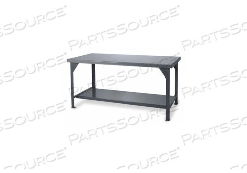 OEM#: HDWB-3672-9572W X 36D ВЕРСТАК С ФИКСИРОВАННЫМИ НОЖКАМИ - СТАЛЬНАЯ КВАДРАТНАЯ КРОМКА, СЕРЫЙ от Durham Manufacturing Company