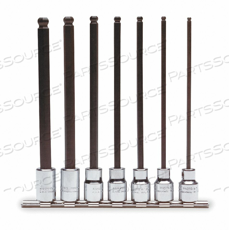 OEM#: J4900BDНАБОР ТОРЦЕВЫХ БИТ 3/8 ДЮЙМА DR 7 ПРЕДМЕТОВ ШЕСТИГРАННИКА от Proto