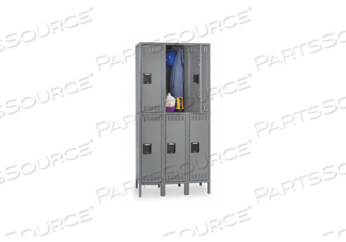 OEM#: DTK-151836-3MGШКАФЧИК ГАРДЕРОБНЫЙ LVRD 3 ШИРИНЫ 2 ЯРУСА СЕРЫЙ от Tennsco Corp.
