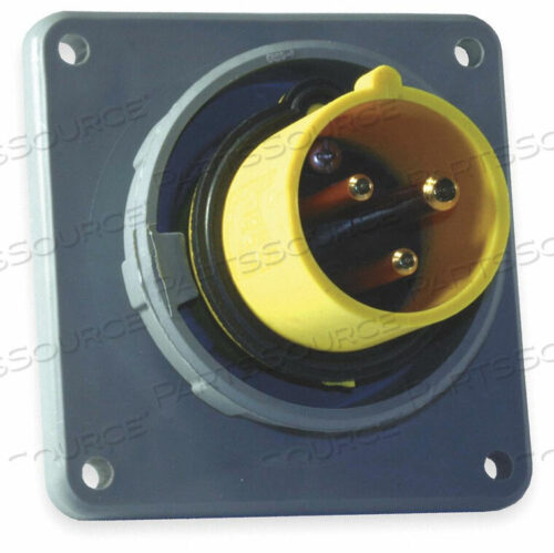 OEM#: HBL320B4WIEC ВХОДНОЙ ШТИФТ И ВТУЛКА 20A 125V ЖЕЛТЫЙ от Hubbell Incorporated, Wiring Device-Kellums