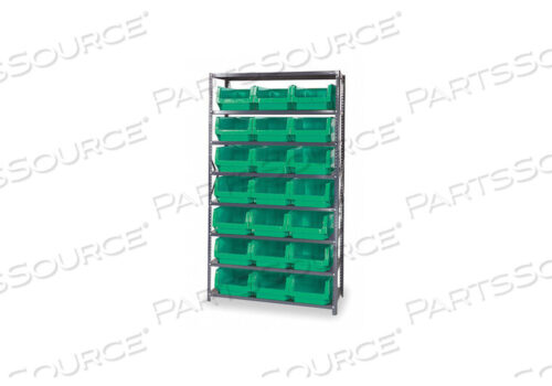 OEM#: MSU-532GNE1529 СТЕЛЛАЖ ДЛЯ ЯЩИКОВ ОБЩАЯ ВЫСОТА 75, 21 ЯЩИК ЗЕЛЕНЫЙ от Quantum Storage Systems