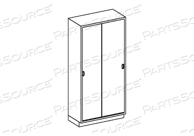 OEM#: 2030535180 ВЫСОКИЙ ШКАФ 35 Ш X 84 В X 18 Г С (5) ПОЛКАМИ ИЗ НЕРЖАВЕЮЩЕЙ СТАЛИ С (2) РАЗДВИЖНЫМИ ДВЕРЦАМИ ИЗ СПЛОШНОЙ СТАЛИ от Blickman