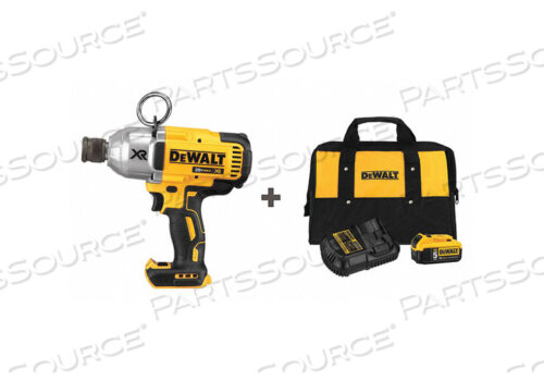 OEM#: DCF898B/ DCB205CKКОМПЛЕКТ АККУМУЛЯТОРНОГО УДАРНОГО ГАЕЧНОГО КЛЮЧА 20,0 В 5,0 Ач от DeWalt