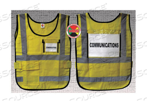 OEM#: DMS-05833H6445 SAFETY VEST YELLOW LEGEND INSERT UNIVSL by Disaster Management Systems (DMS)
