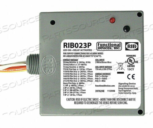 OEM#: RIB023PPREWIRED RELAY 208-277VAC 20A 3PST-NO от RIB