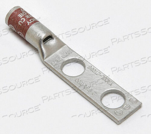 OEM#: YA2CL2TC38LUG, КОМПРЕССИЯ, МЕДЬ, 3/8 ДЮЙМА, 2 ОТВЕРСТИЯ, 2 AWG, КОРИЧНЕВЫЙ от Burndy