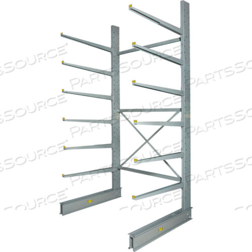 OEM#: S2U12LSINGLE SIDED HD CANTILEVER RACK STARTER, 72W X 52D X 12H, 8500 LBS CAP, FOR USE W/2000 SERIES, 2 LIP by Modern Equipment (Meco)