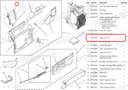 OEM#: SP9G4537BIN LOCK COVER by Carestream Health, Inc.