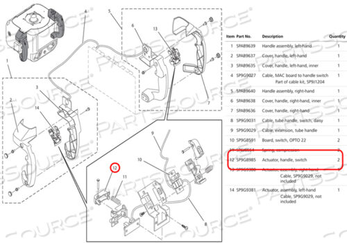 OEM#: SPAD4438SWITCH ACTUATOR, HANDLE by Carestream Health, Inc.
