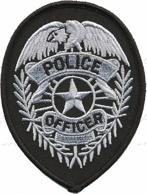 OEM#: 5121EMBRDRD НАШИВКА ОФИЦЕР ПОЛИЦИИ SLVR/BLCK от Heros Pride