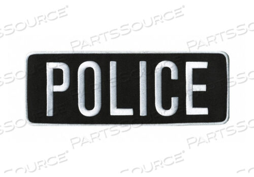 OEM#: 5250Вышитая нашивка POLICE БЕЛАЯ НА ЧЕРНОМ от Heros Pride