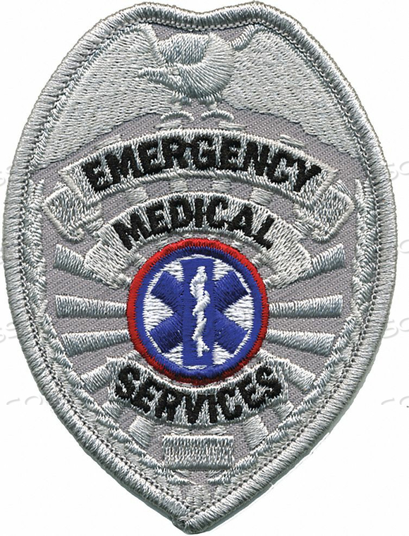 OEM#: 5614EMBRDRD PATCH EMERGENCY MEDICAL SRV SLVR by Heros Pride