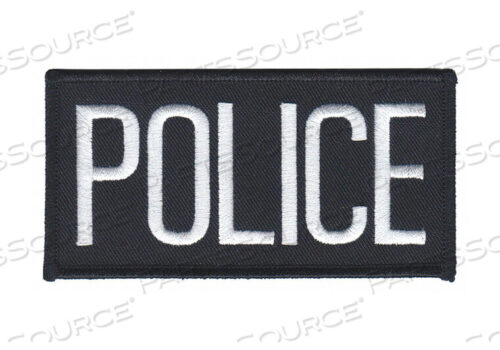 OEM#: 5717 ВЫШИТАЯ НАШИВКА ПОЛИЦИЯ БЕЛАЯ НА ЧЕРНОМ от Heros Pride