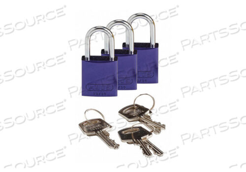 OEM#: 133286БЛОКИРОВОЧНЫЙ НАВЕСНОЙ ЗАМОК KA PURPLE 1-7/16 H PK3 от Brady Americas