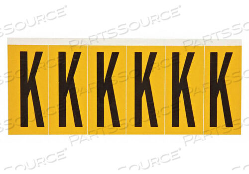 OEM#: 1550-KLETTER LABEL K 1-1/2 ДЮЙМА Ш X 3-1/2 ДЮЙМА В от Brady Americas