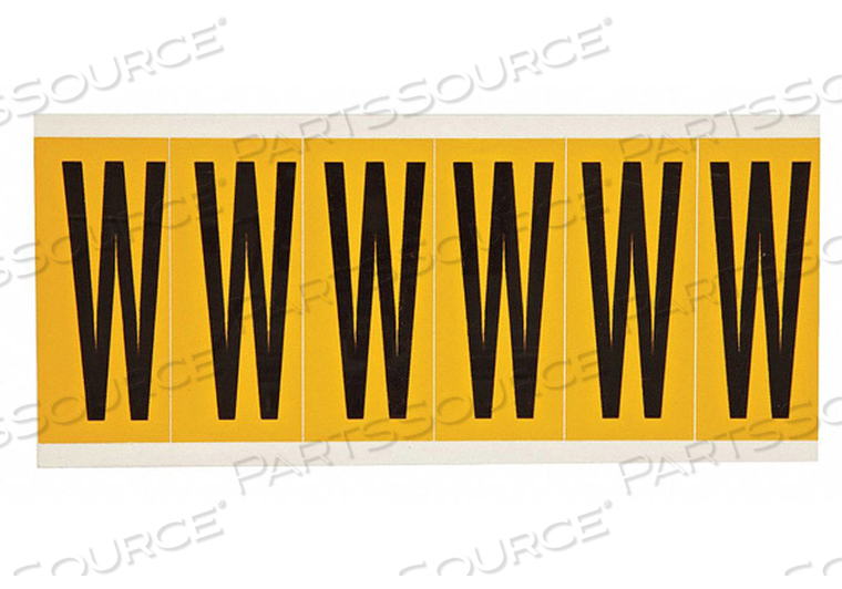OEM#: 1550-WБУКВА ЭТИКЕТКА Ш 1-1/2 ДЮЙМА Ш X 3-1/2 ДЮЙМА В от Brady Americas