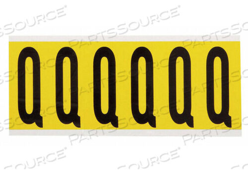 OEM#: 3450-QБУКВА ЭТИКЕТКА Q 1-1/2 ДЮЙМА Ш X 3-1/2 ДЮЙМА В от Brady Americas