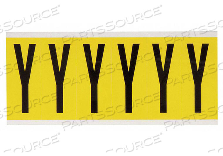 OEM#: 3450-YБУКВА ЭТИКЕТКА Y 1-1/2 ДЮЙМА Ш X 3-1/2 ДЮЙМА В от Brady Americas