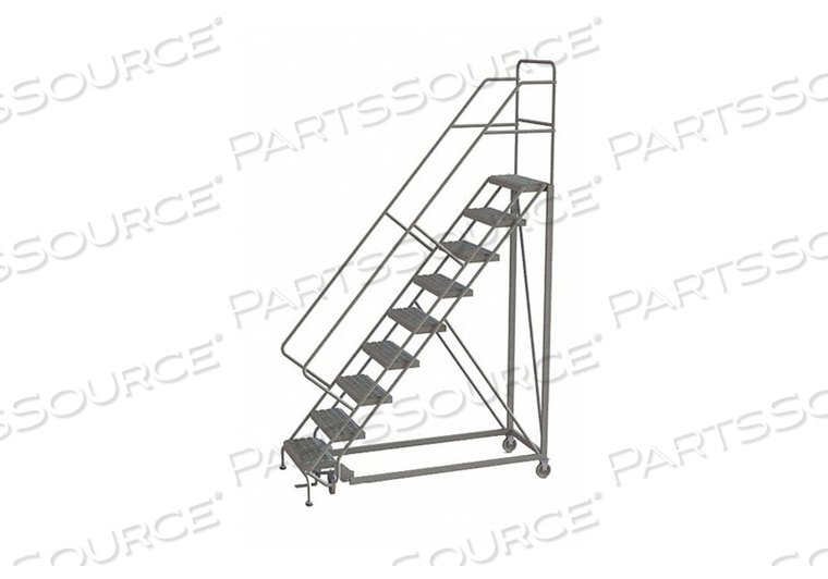 OEM#: KDEC1092469 STEP 24W СТАЛЬНАЯ УГЛОВАЯ ЛЕСТНИЦА НА РОЛИКОВЫХ КОЛЕСАХ, ПЕРФОРИРОВАННАЯ ПРОСТУПЕНЬ, СЕРАЯ от Tri-Arc