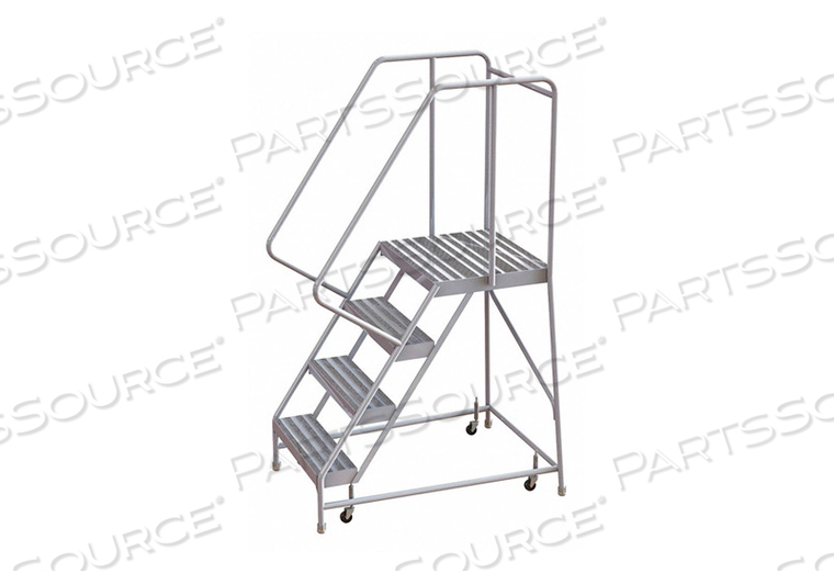 OEM#: WLAR104244-D44 АЛЮМИНИЕВАЯ ЛЕСТНИЦА НА КОЛЕСАХ, 24W РЕБРИСТАЯ ПРОСТУПЕНЬ, 21D ВЕРХНЯЯ СТУПЕНЬКА, 32 ПОРУЧНЯ от Tri-Arc