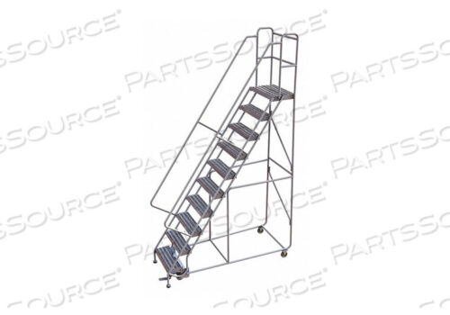 OEM#: WLAR110244-D510 АЛЮМИНИЕВАЯ ЛЕСТНИЦА НА КОЛЕСАХ, 24W РЕБРИСТАЯ ПРОСТУПЕНЬ, 28D ВЕРХНЯЯ СТУПЕНЬКА, 32 ПОРУЧНЯ от Tri-Arc