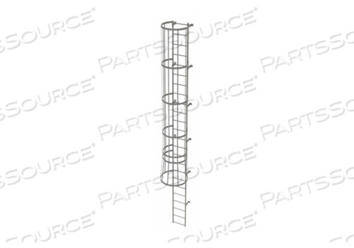 OEM#: WLFC1124СТАЛЬНАЯ ЛЕСТНИЦА С БЕЗОПАСНЫМ КЛЕТКОЙ 23 ФУТА от Tri-Arc