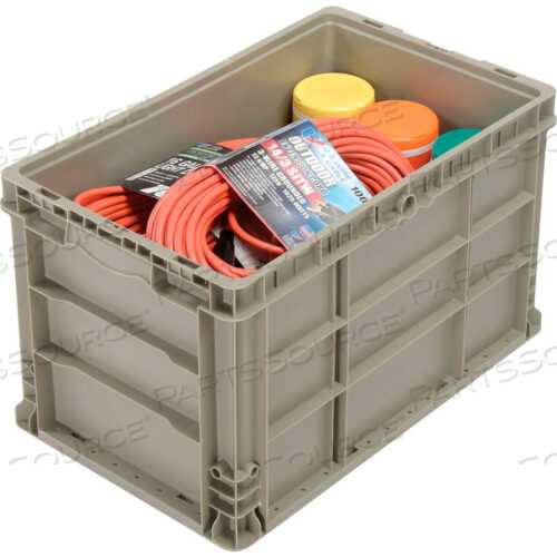 OEM#: NRSO2415-14 GRAYSTRAIGHT WALL CONTAINER SOLID - STACKABLE - 24 X 15 X 14 by Monoflo International