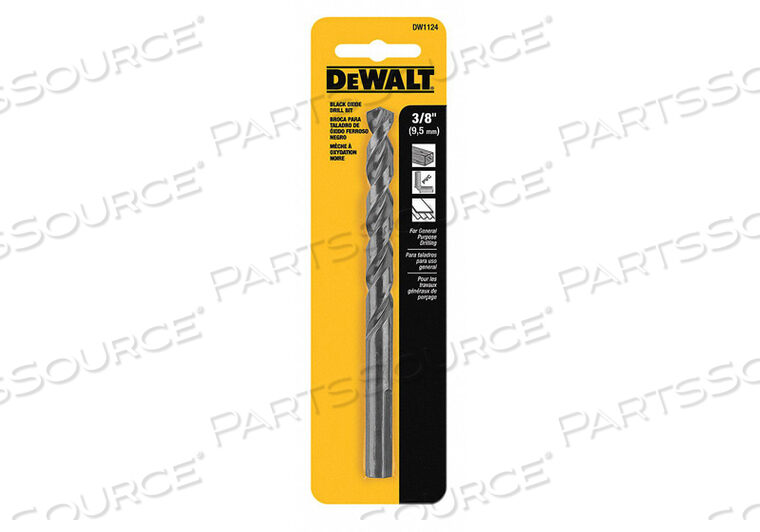 OEM#: DW1124СВЕРЛО SPLIT POINT BLACK OXIDE 3/8 от DeWalt