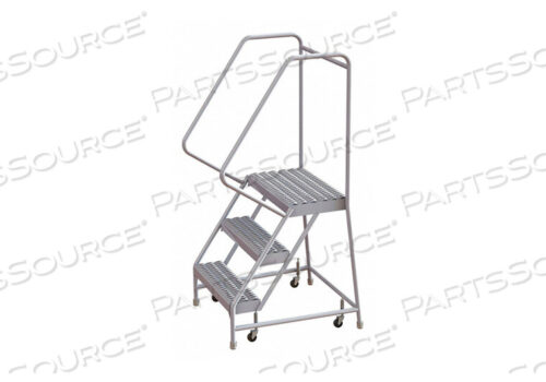OEM#: WLAR1032453 STEP ALUMINUM ROLLING LADDER, 24W GRIP STEP, 30 HANDRAILS by Tri-Arc