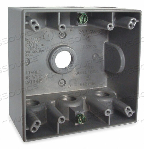 OEM#: 5340-0ВСЕПОГОДНЫЙ КОРОБ 1/2 ДЮЙМА HUB 2GANGS от Hubbell Power Systems