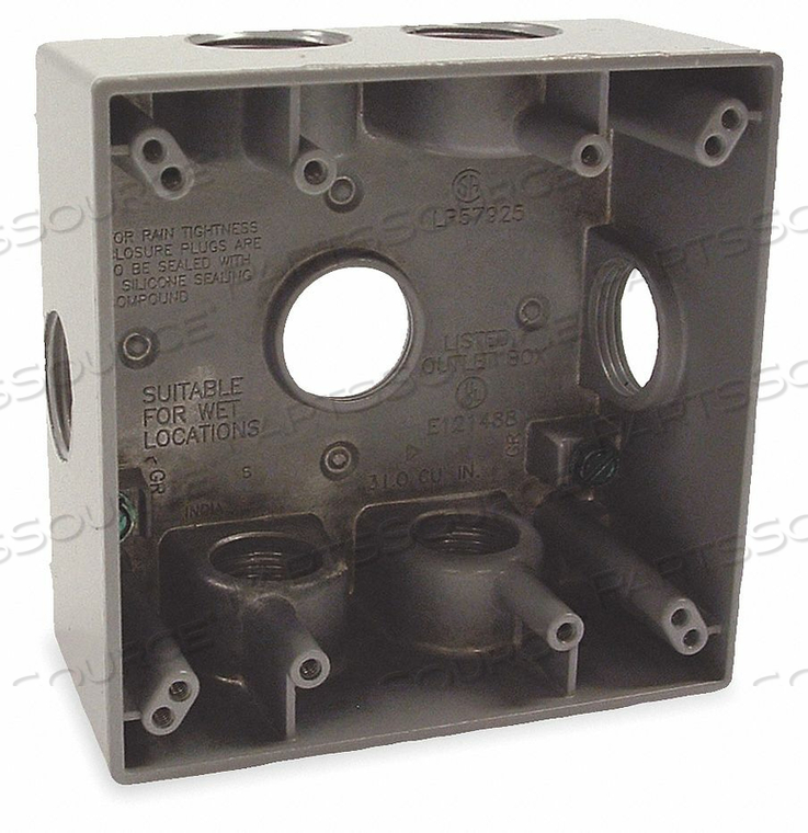 OEM#: 5346-0ВОЗДУХОЗАЩИТНЫЙ КОРОБ 7 ВХОДОВ АЛЮМИНИЕВЫЙ от Hubbell Power Systems