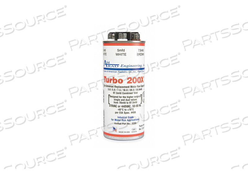 OEM#: TURBO200XCAPACITOR, AMRAD MULTI-CAP ДО 97,5 МФД от Trane
