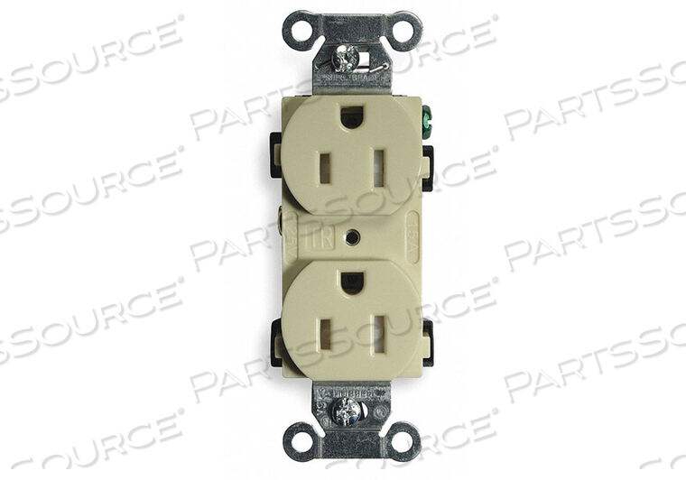 OEM#: CR15ITRReceptacle DUPLEX 15A 5-15R 125V IVORY от Hubbell Incorporated, Wiring Device-Kellums