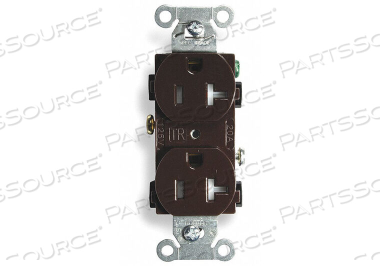OEM#: BR20TRRECEPTACLE DUPLEX 20A 5-20R 125V BROWN от Hubbell Incorporated, Wiring Device-Kellums
