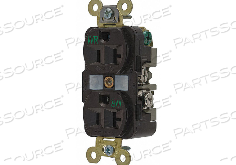 OEM#: HBL5362WRREPTACLE DUPLEX 20A 5-20R 125V BROWN от Hubbell Incorporated, Wiring Device-Kellums