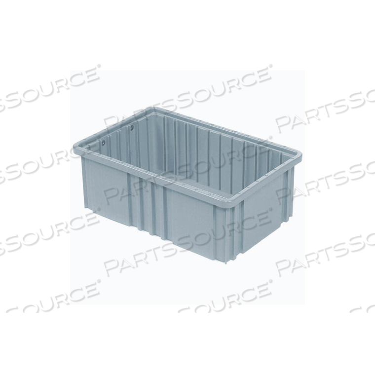 OEM#: DG92060GYGLOBAL INDUSTRIAL PLASTIC DIVIDABLE GRID CONTAINER - DG92060,16-1/2L X 10-7/8W X 6H, GRAY by Quantum Storage Systems