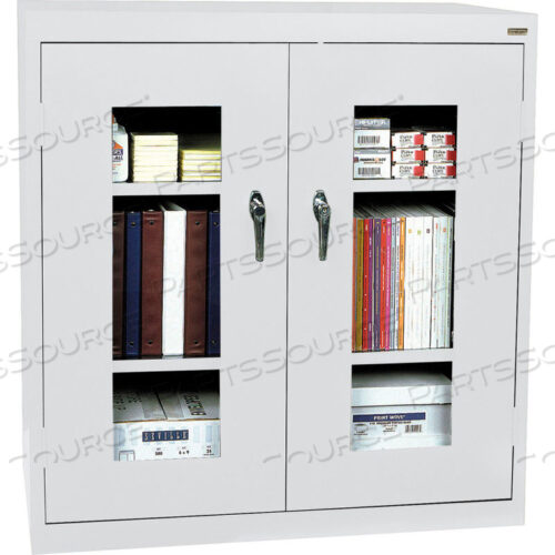 CLEAR VIEW COUNTER HEIGHT CABINET CA2V362442 - 36X24X42, LIGHT GRAY