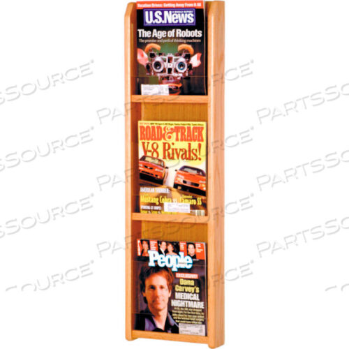 OEM#: MM-3LO3 КАРМАННЫЙ ДУБОВЫЙ И АКРИЛОВЫЙ НАСТЕННЫЙ СТЕЛЛАЖ LIGHT OAK от Wooden Mallet