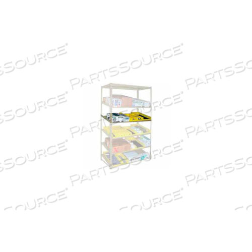 OEM#: ZSSS-3624-SNDSНаклонный полочный стеллаж, дополнительный уровень, 36 Ш x 24 Д, бежевый, от Tennsco Corp.