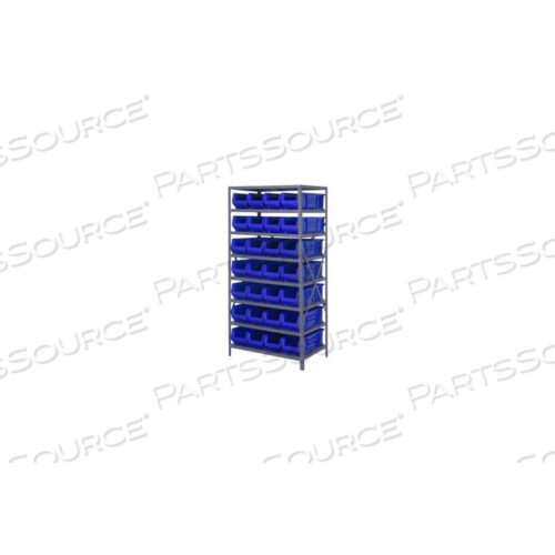 OEM#: 2475-950BL2475-950 Стальной стеллаж с 28 контейнерами HULK HOPPER 24D, синий, 24X36X75 от Quantum Storage Systems