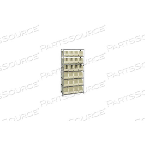OEM#: QSBU-265IVQSBU-265 СТЕЛЛАЖ ИЗ СТАЛЬНОЙ СТАЛИ С 24 ГИГАНТСКИМИ ЯЩИКАМИ ДЛЯ ШТАБЕЛИРОВАНИЯ, ЦВЕТ СЛОНОВАЯ КОСТИ, 18X36X75 от Quantum Storage Systems