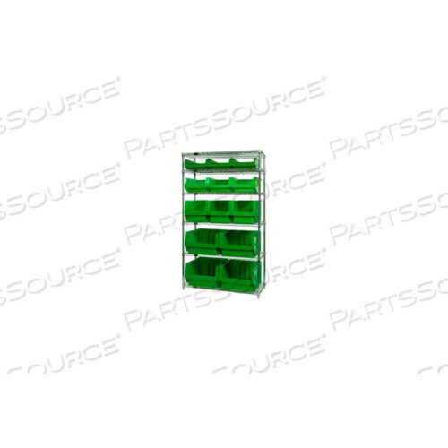 OEM#: WR6-13-MIXGNWR6-13-MIX ХРОМИРОВАННЫЙ СТЕЛЛАЖ С 13 ГИГАНТСКИМИ ЯЧЕЙКАМИ MAGNUM ЗЕЛЕНОГО ЦВЕТА, 18X42X74 от Quantum Storage Systems