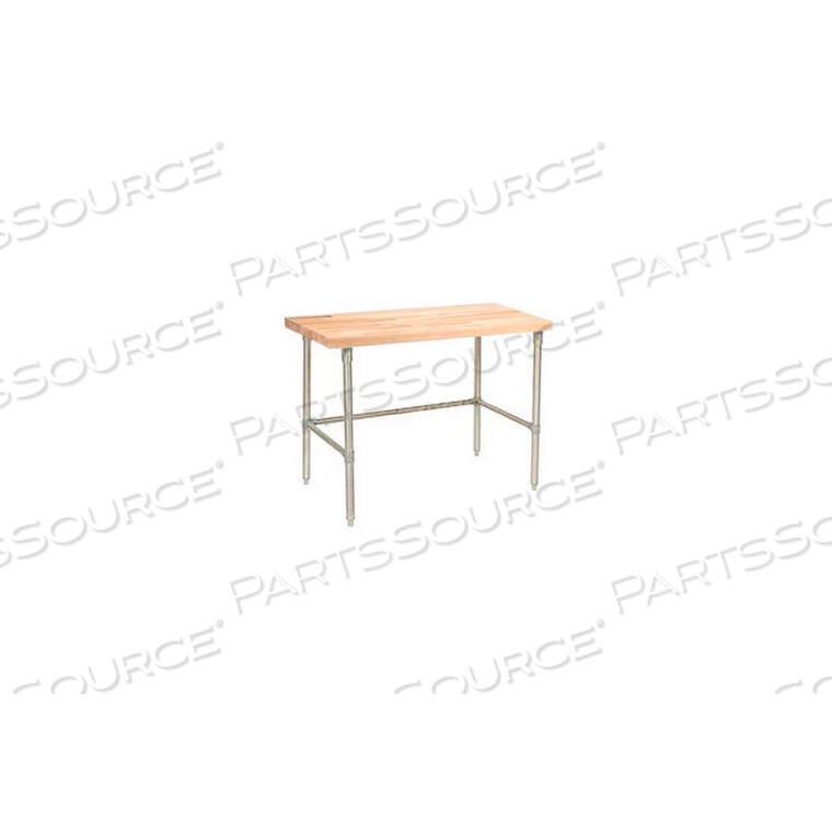 OEM#: 24949360 X 30 МЯСИЛЬНЫЙ ВЕРСТАК ИЗ КЛЕНА С КВАДРАТНЫМИ КРОМКАМИ И ОТКРЫТЫМИ НОЖКАМИ от John Boos & Company