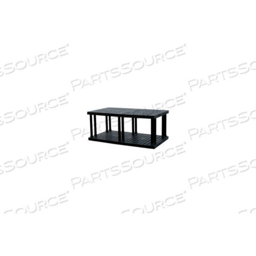 OEM#: S6636BSTRUCTURAL PLASTIC VENTED SHELVING, 66W X 36D X 27H, BLACK by SPC Industrial