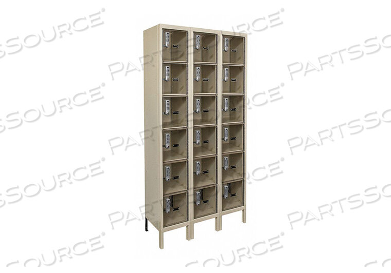 OEM#: UESVP3288-6A-PTSIX TIER 18 DOOR SAFETY-VIEW PLUS LOCKER W/DIGITECH LOCK, 12WX18DX12H, TAN, СБОРКА Hallowell