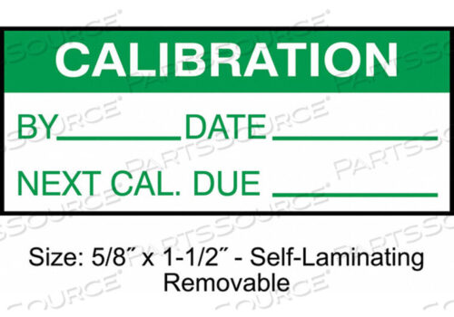 OEM#: TCRSL2-22134ЭТИКЕТКА КАЛИБРОВКИ ENG ЗЕЛЕНАЯ/БЕЛАЯ PK350 от Strance, Inc.